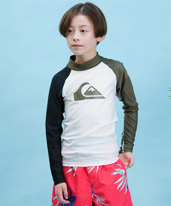 QUIKSILVER クイックシルバー キッズ ラッシュガード 長袖 ストレッチ 速乾 UVカット KLY241021