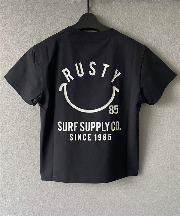 RUSTY ラスティー ラッシュガード キッズ 半袖 Tシャツ バックプリント UVカット 964465