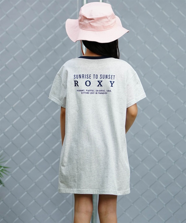 ROXY ロキシー キッズ Tシャツワンピース 半袖 バックプリント ネックライン 親子コーデ TDR242054