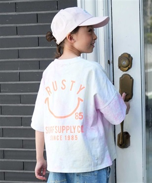 RUSTY ラスティー v キッズ ガールズ 半袖Tシャツ KK1 D22