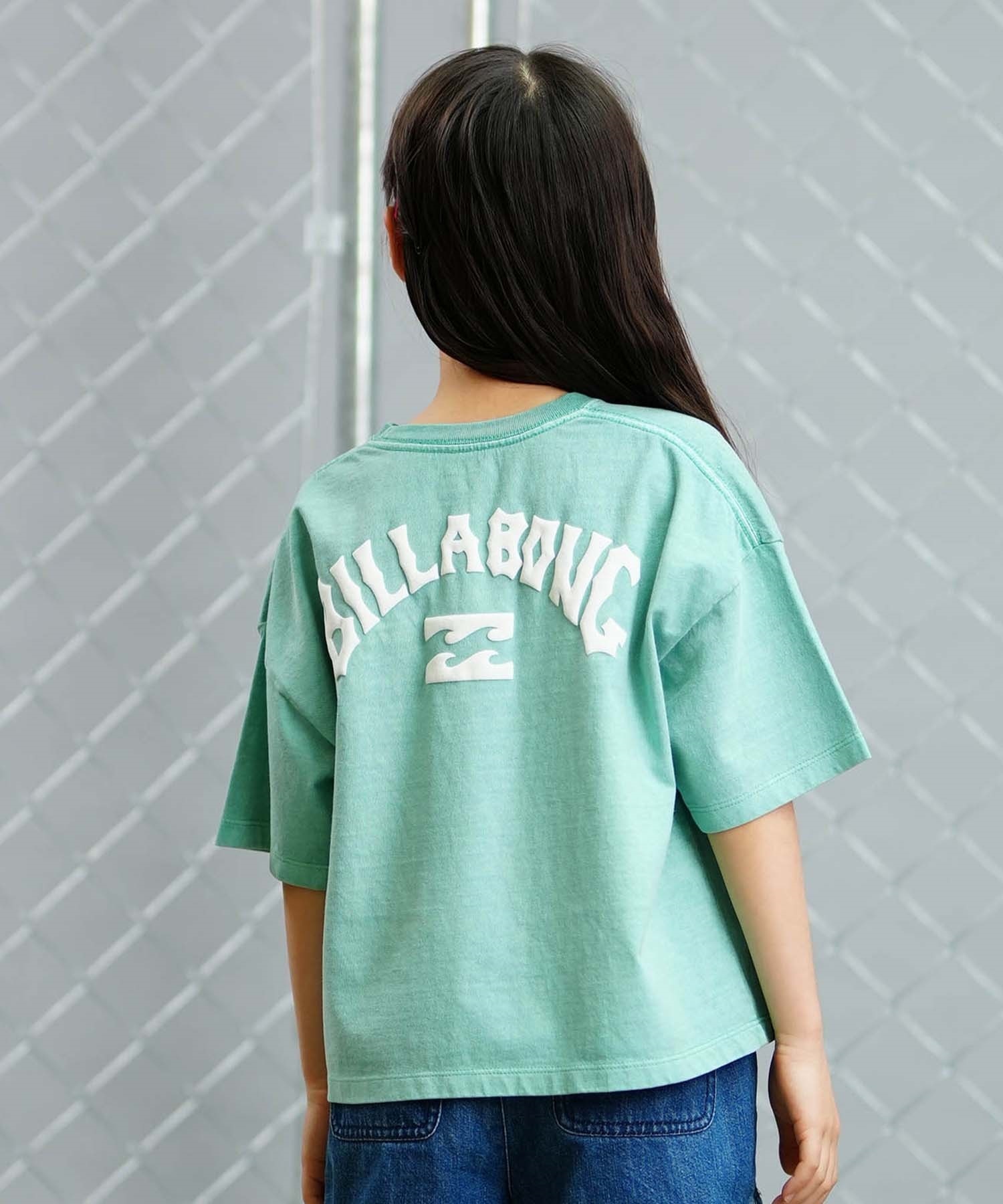 【クーポン対象】BILLABONG ビラボン ARCH LOGO WIDE LOOSE CROPED TEE キッズ 半袖 Tシャツ 親子コーデ BE015-250(GLC0-130cm)