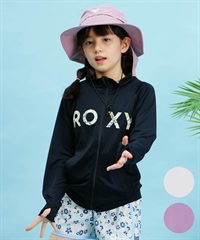 ROXY ロキシー キッズ ラッシュガード ジップアップ 長袖 UVカット TLY241108(WHT-120cm)