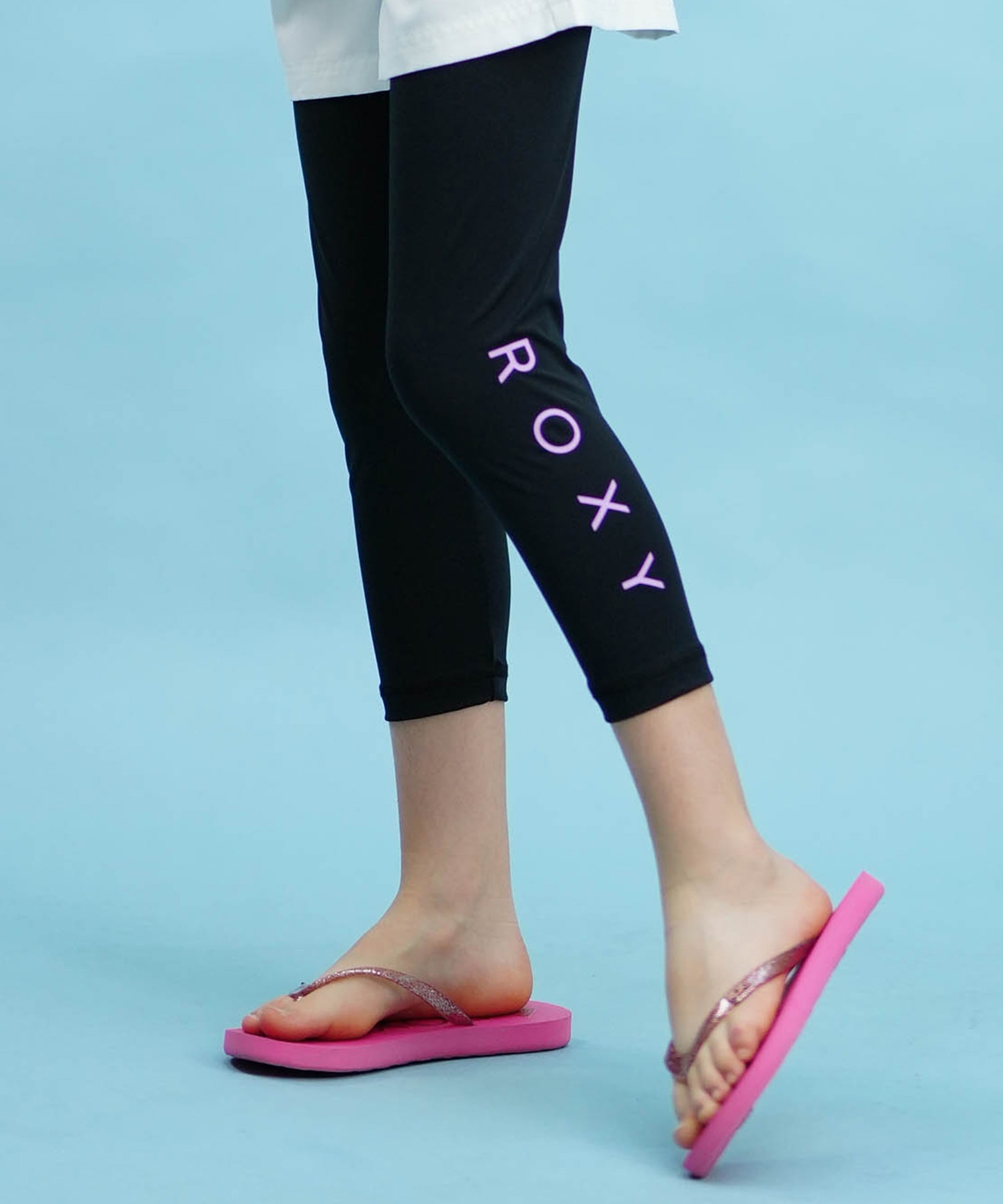 【クーポン対象】ROXY ロキシー キッズ ラッシュガード レギンス ロゴ プリント UVカット 速乾 TLY241112(LIL-130cm)