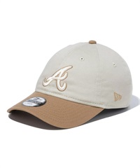 NEW ERA ニューエラ Youth 9TWENTY 2-Tone アトランタ・ブレーブス ストーン カーキバイザー キッズ キャップ 帽子 14111975