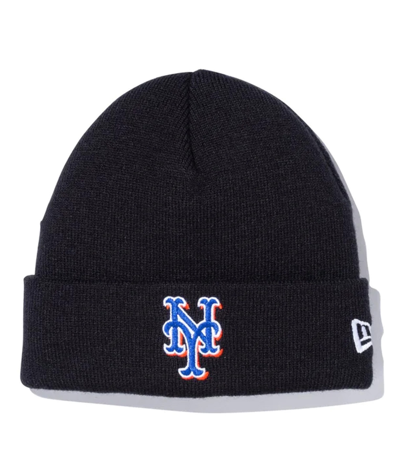 NEW ERA/ニューエラ Kid's ベーシック カフニット MLB Team Logo ニューヨーク・メッツ ブラック キッズ ビーニー ニット帽 13762884(BLK-FREE)