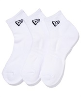 NEW ERA ニューエラ SOCKS ANKLE 3PAIRS 11531693 キッズ ジュニア ユース ソックス 靴下 KK C7(WHT-F)