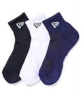 NEW ERA ニューエラ SOCKS ANKLE 3PAIRS 11531694 キッズ ジュニア ユース ソックス 靴下 KK C7(BWN-F)