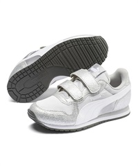 PUMA/プーマ Cabana Racer Glitz V PS カバナ レーサー グリッツ キッズ スニーカー ベルクロ 370985 01(01-17.0cm)