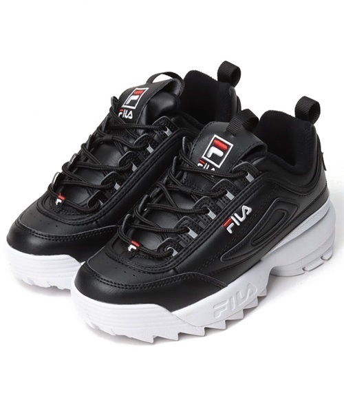 FILA/フィラ キッズ スニーカー　ディスラプター2 PS 3FM00648-014(B/W/R-18.0cm)