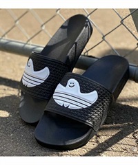 adidas skateboarding アディダス スケートボーディング SHMOOFOIL SLIDE FY6849 421211926 メンズ レディース スポーツサンダル KK1 B20(BLACK-23.5cm)