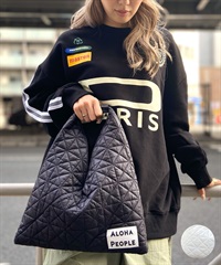 ALOHA PE/OPLE/アロハピープル トートバッグ キルティング トライアングルトート AP23AW003-DD5(BLACK-ONESIZE)