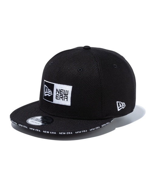 NEW ERA/ニューエラ キャップ 紫外線対策 9FIFTY Diamond Era ボックスロゴ ブラック サンドイッチバイザー 13515863(BLK-FREE)