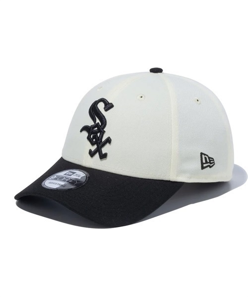 NEW ERA/ニューエラ キャップ 9FORTY MLB 2-Tone シカゴ・ホワイトソックス クロームホワイト ブラックバイザー キャップ 13750630(CRMBK-FREE)