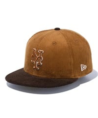 NEW ERA/ニューエラ 59FIFTY MLB Corduroy コーデュロイ ニューヨーク・メッツ キャメル ブラウンバイザー キャップ 帽子 13751139(CAMBR-7)