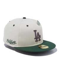 NEW ERA/ニューエラ 59FIFTY Make it Rain ロサンゼルス・ドジャース ストーン ダークグリーンバイザー キャップ 帽子 13751145(STOGR-714)