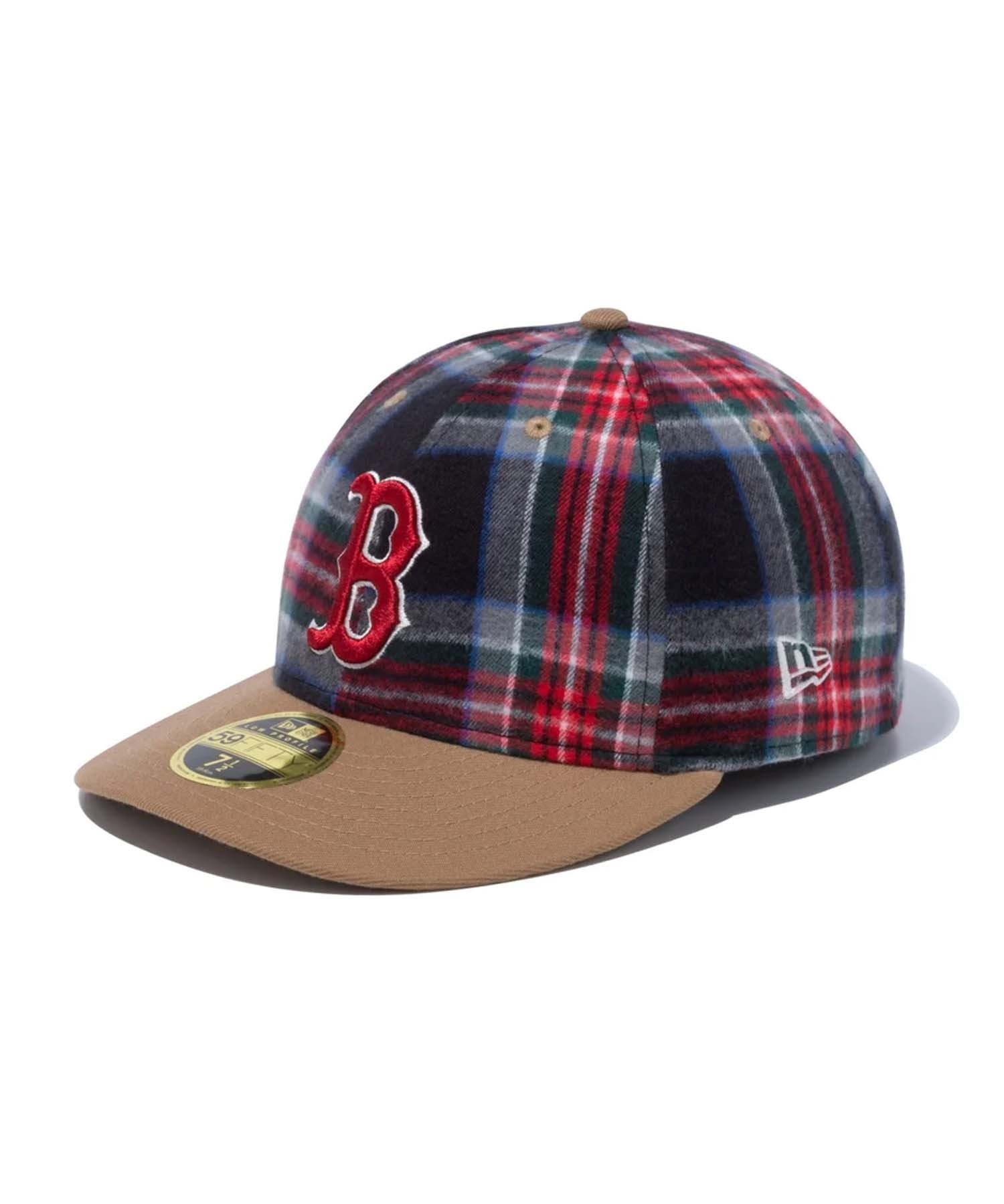 NEW ERA/ニューエラ LP 59FIFTY MLB Plaid タータンチェック ボストン・レッドソックス キャップ 13750872(KHA-7)