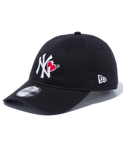 NEW ERA/ニューエラ キャップ 9THIRTY With Heart ニューヨーク・ヤンキース ブラック 13328412(BLK-F)