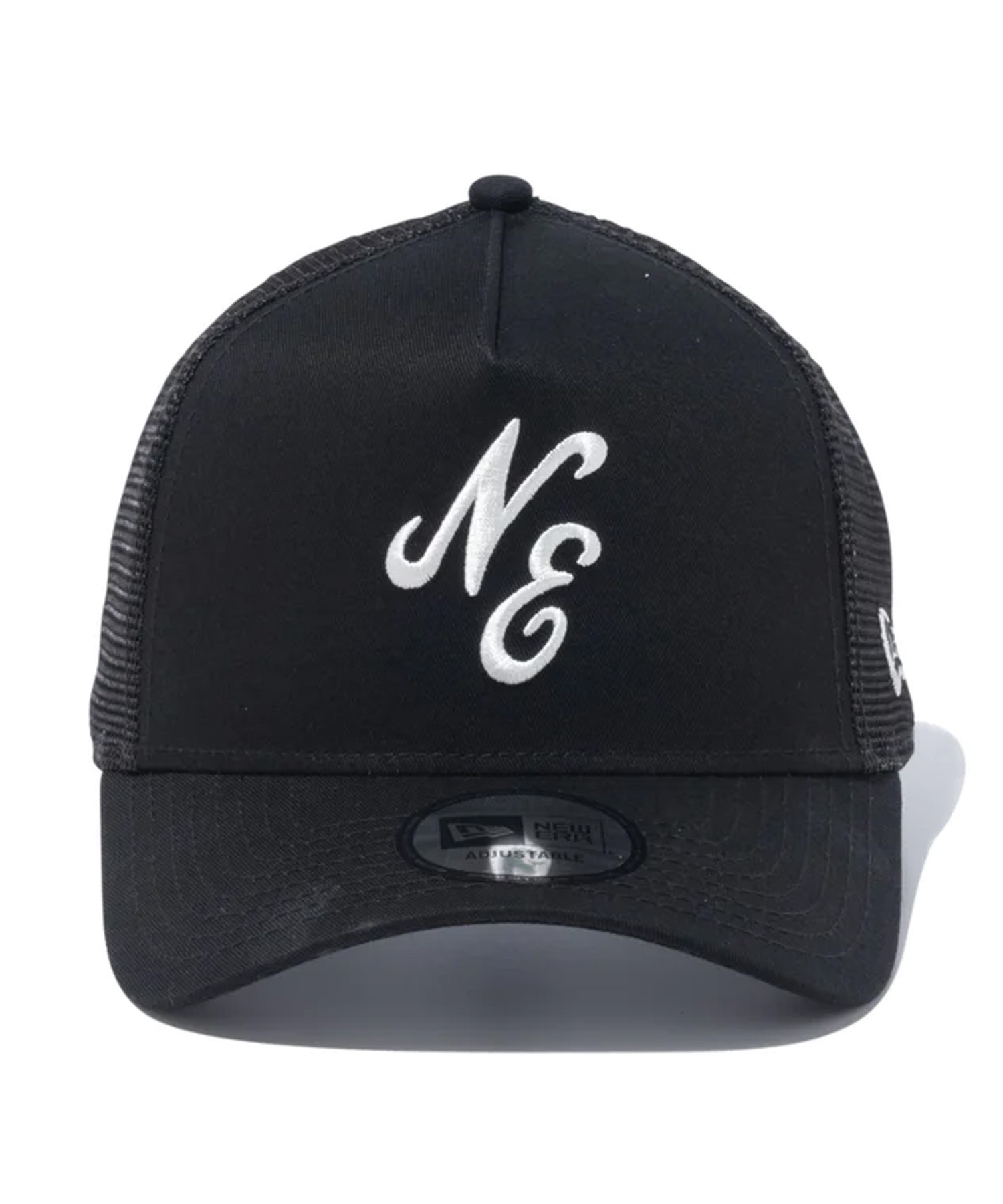 NEW ERA/ニューエラ 9FORTY A-Frame トラッカー Classic Logo ブラック キャップ 帽子 フリーサイズ メッシュ 14109732(BLK-FREE)