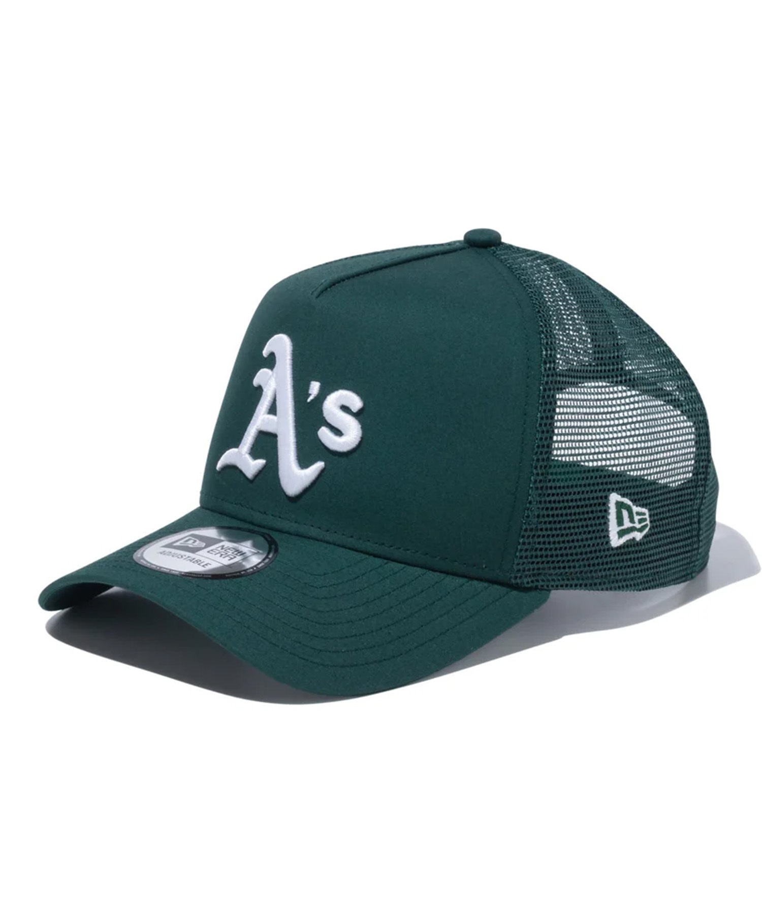 NEW ERA ニューエラ キャップ 帽子 9FORTY A-Frame トラッカー MLB Typewriter タイプライター オークランド・アスレチックス  ダークグリーン 14109682 キャップ｜ムラサキスポーツオンラインストア 通販