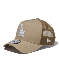 NEW ERA ニューエラ キャップ 帽子 9FORTY A-Frame トラッカー MLB Typewriter タイプライター ロサンゼルス・ドジャース  ベージュ 14109709 キャップ｜ムラサキスポーツオンラインストア 通販