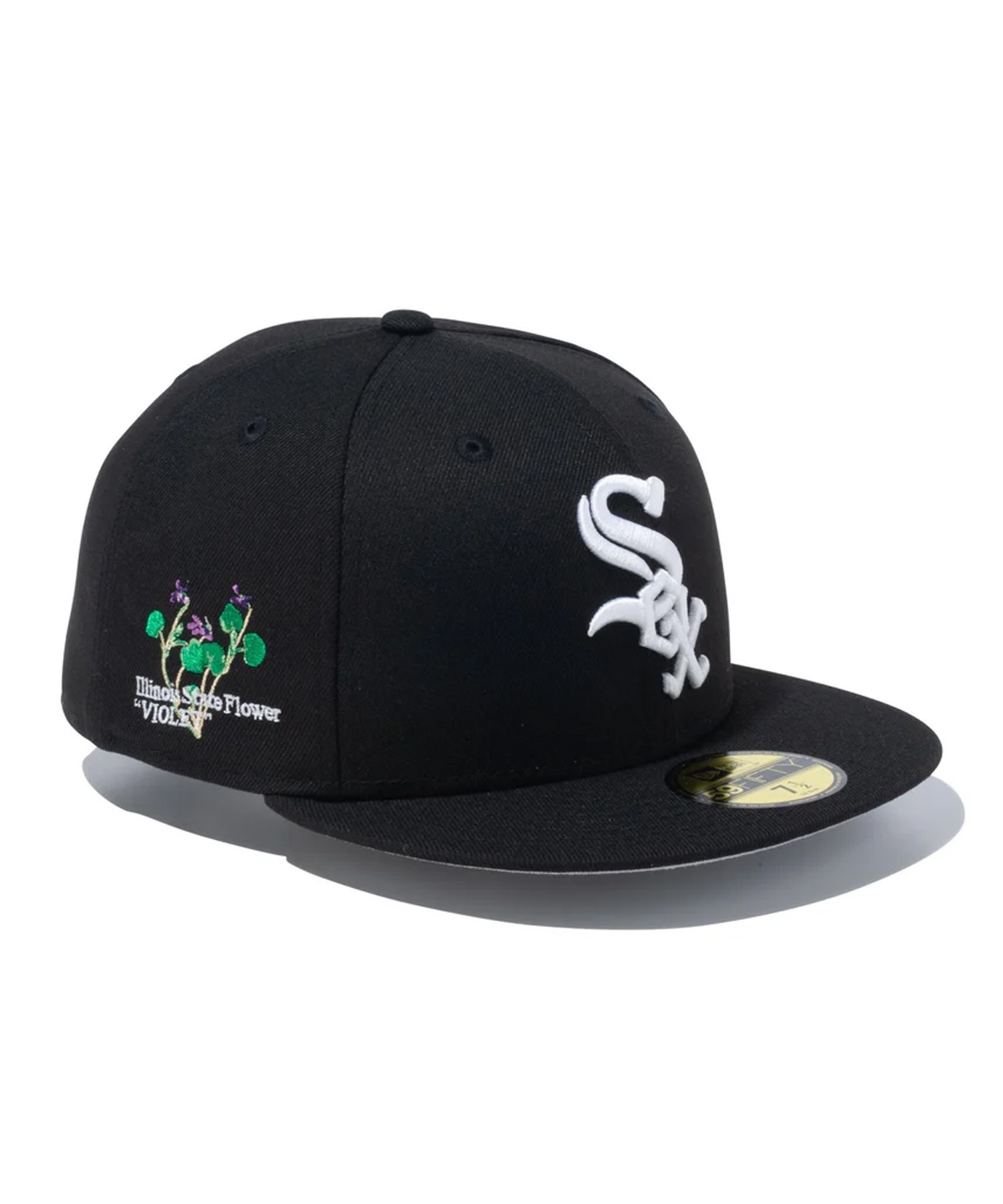 NEW ERA ニューエラ 59FIFTY MLB State Flowers シカゴ・ホワイトソックス ブラック キャップ 帽子 14109910(BLK-7)