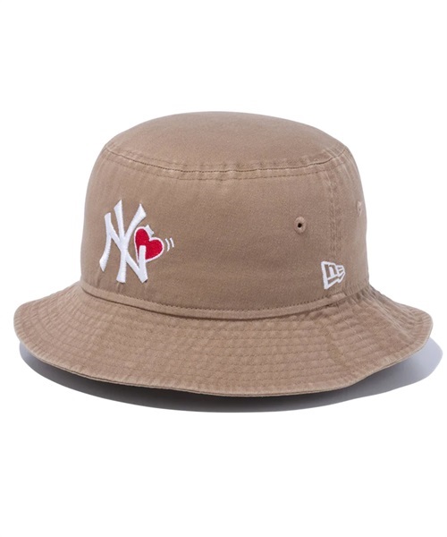 NEW ERA ニューエラ バケット01 With Heart ニューヨーク・ヤンキース カーキ 13328000 帽子 ハット バケットハット KK1 A18(KHA-SM)