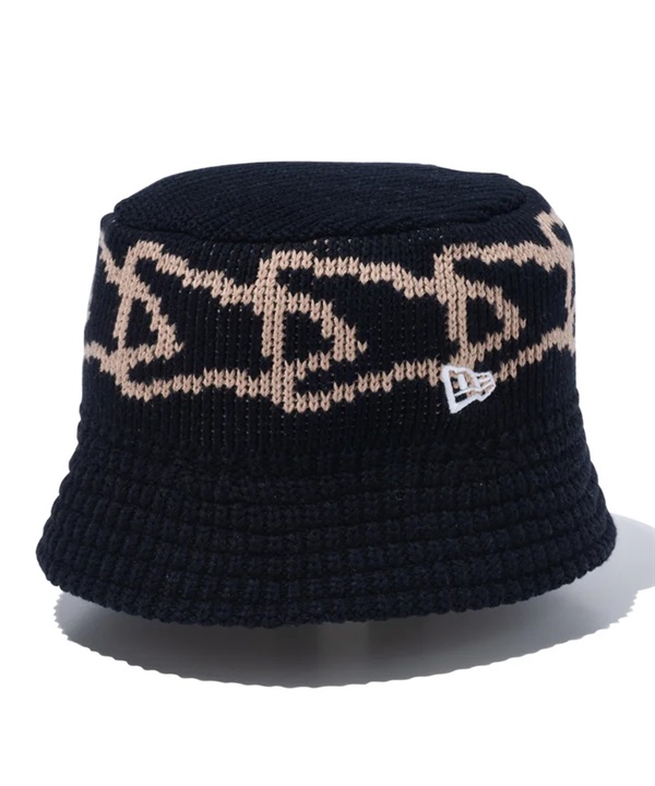 NEW ERA ニューエラ ハット 帽子 ニットバケット Knit Bucket フラッグ ブラック 14109475