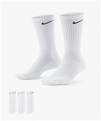 NIKE ナイキ EVERYDAY CUSHIONED CREW エブリデイ クッションド クルー メンズ ソックス 靴下 3足セット SX7664-100(100WHT-23.0cm)