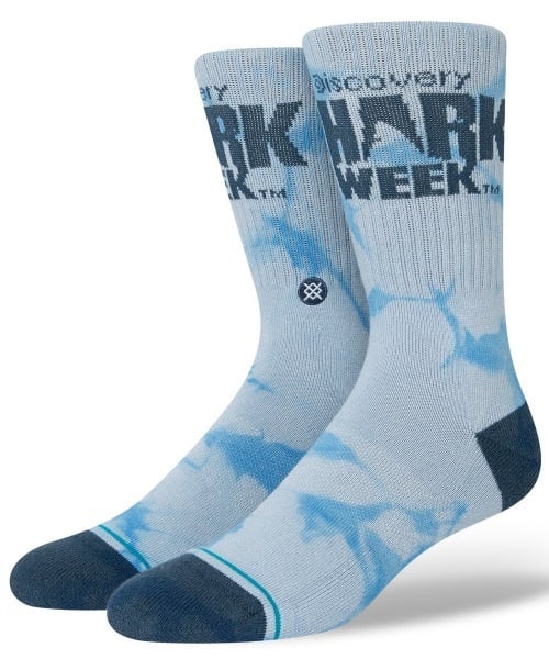 STANCE スタンス SHARK WEEK A556C22SHA#BLU ソックス 靴下 ユニセックス コラボレーションモデル JJ L16(BLUE-L)