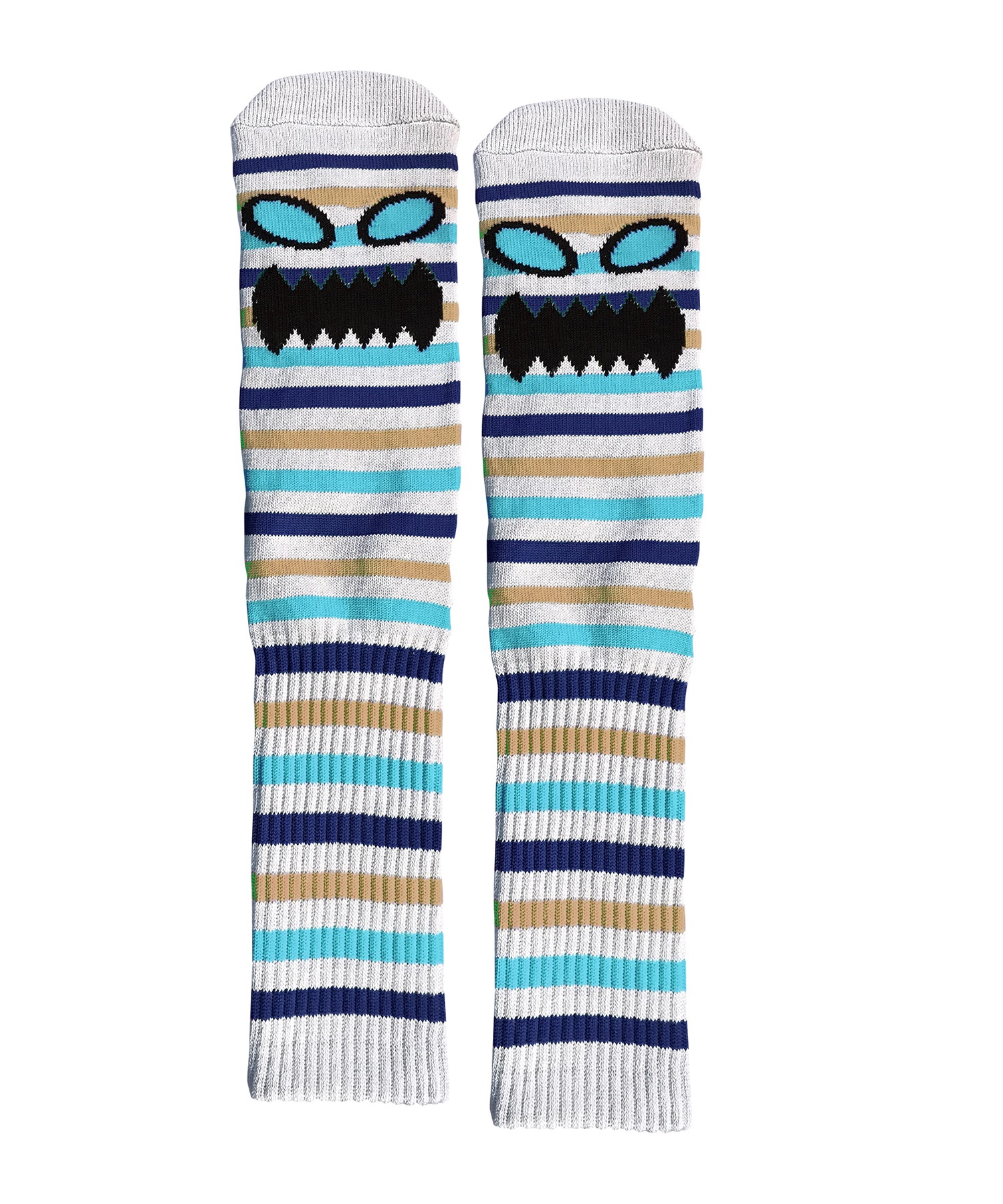 TOY MACHINE/トイマシーン ソックス 靴下 MONSTER FACE MINI STRIPE SOCK BLUE P1009-BL(BLUE-FREE)