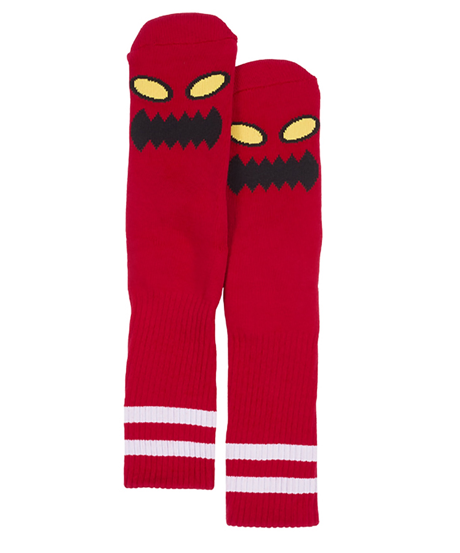 TOY MACHINE/トイマシーン ソックス 靴下 MONSTER FACE SOCKS RED P907(ONECOLOR-FREE)
