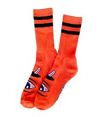 TOY MACHINE/トイマシーン ソックス 靴下 BLOODSHOT EYE SOCK #02 ORANGE P942-OR(ORNGE-FREE)