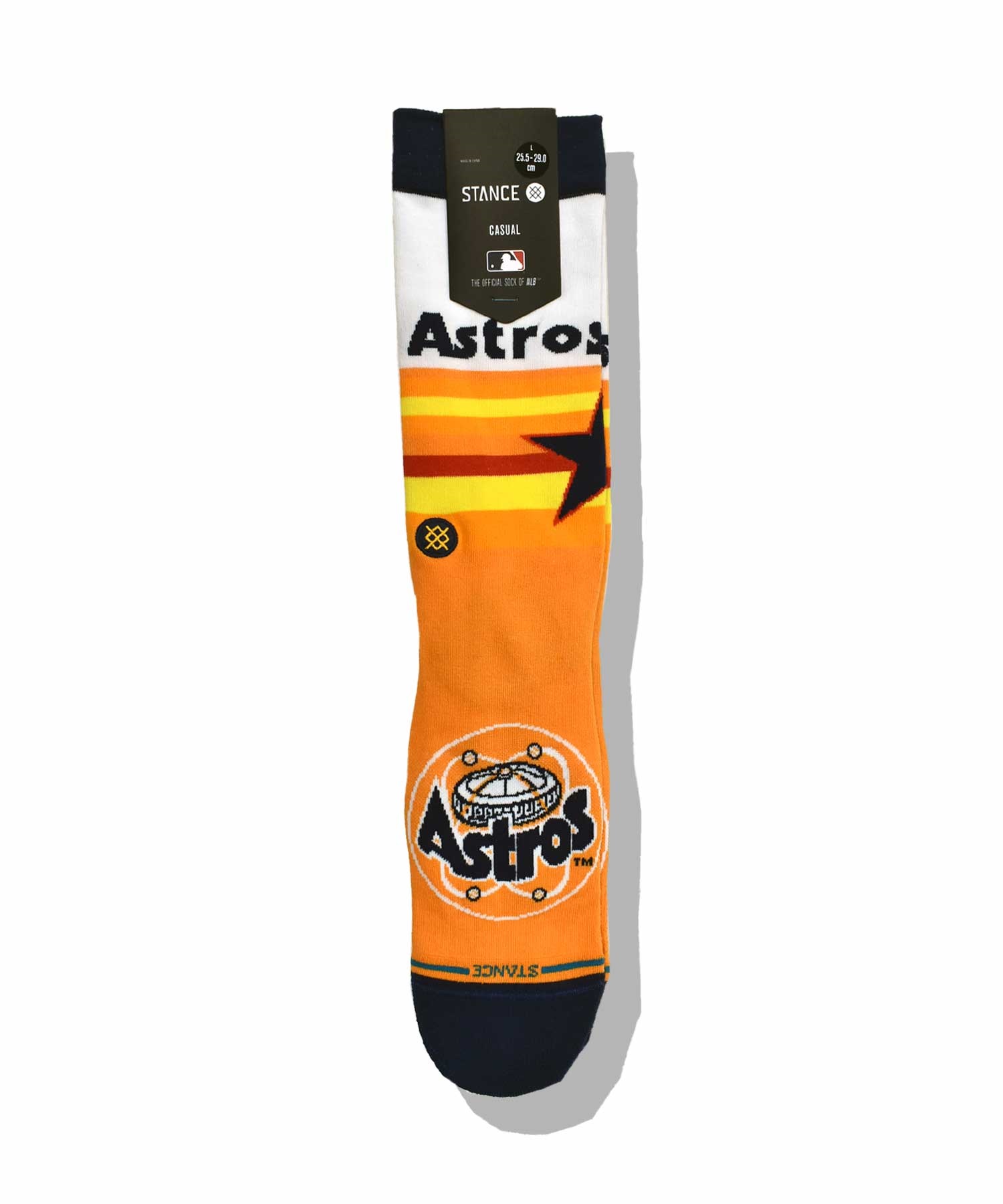 STANCE スタンス MLB Houston Astros Astrodome A545A23AST ソックス 靴下(ORANG-L)