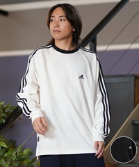 adidas アディダス メンズ 長袖 Tシャツ オーバーサイズ スリーストライプ ユニセックス KWX86