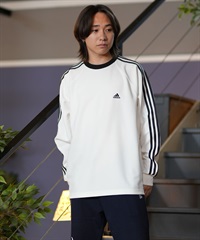 adidas アディダス メンズ 長袖 Tシャツ オーバーサイズ スリーストライプ ユニセックス KWX86