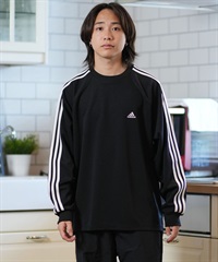 adidas アディダス メンズ 長袖 Tシャツ オーバーサイズ スリーストライプ ユニセックス KWX86