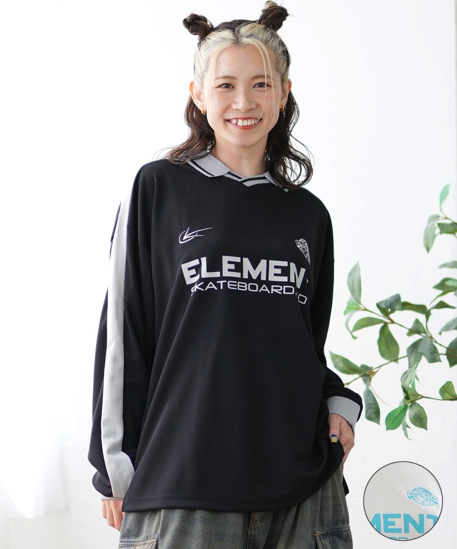 ELEMENT エレメント ゲームシャツ レディース 長袖 シャツ ロンT BE024-152(SIL-M)