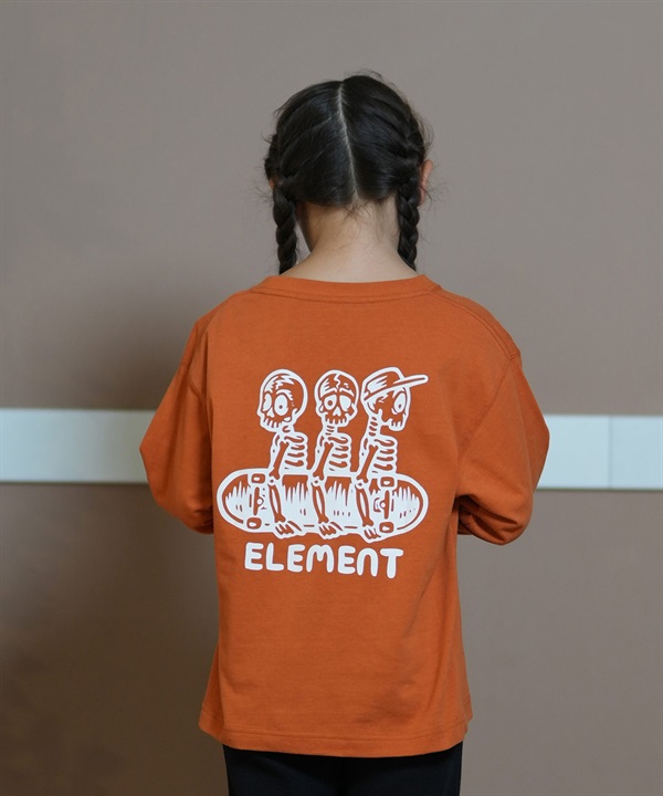 ELEMENT エレメント Tシャツ キッズ 長袖 ロンT バックプリント BE026-064