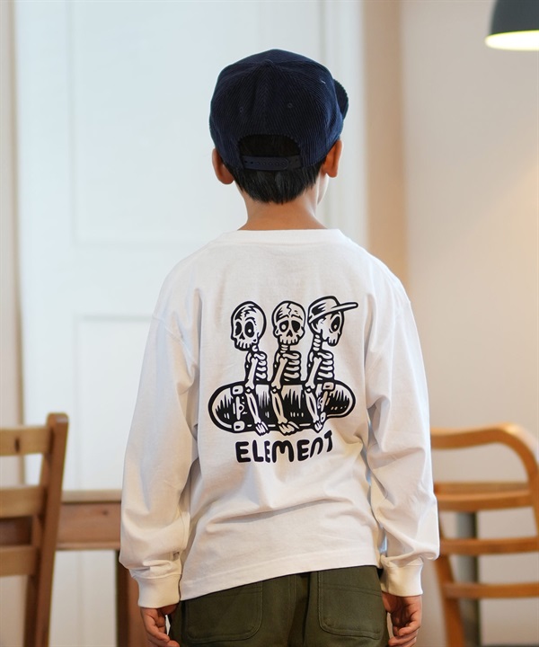 ELEMENT エレメント Tシャツ キッズ 長袖 ロンT バックプリント BE026-064