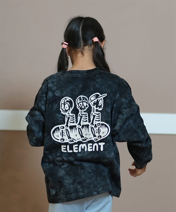 ELEMENT エレメント Tシャツ キッズ 長袖 ロンT バックプリント BE026-064