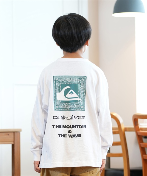 QUIKSILVER クイックシルバー Tシャツ キッズ 長袖 ロンT バックプリント 親子コーデ KLT244613M ムラサキスポーツ限定