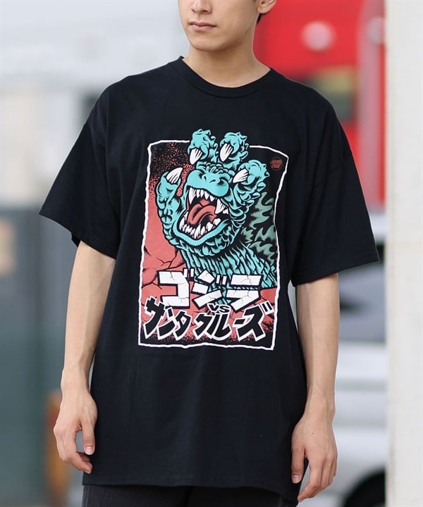 SANTACRUZ サンタクルーズ × GODZILLA ゴジラ コラボレーション 半袖 Tシャツ メンズ レディース ユニセックス フロントプリント 510245403