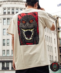 SANTACRUZ サンタクルーズ × GODZILLA ゴジラ コラボレーション 半袖 Tシャツ メンズ レディース ユニセックス バックプリント 510245401(BLACK-M)