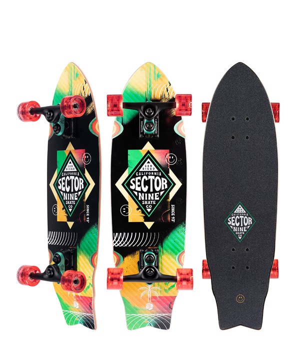 SECTOR9 セクターナイン ロング スケートボード コンプリート 30.2inch WAVE PARK PARTY