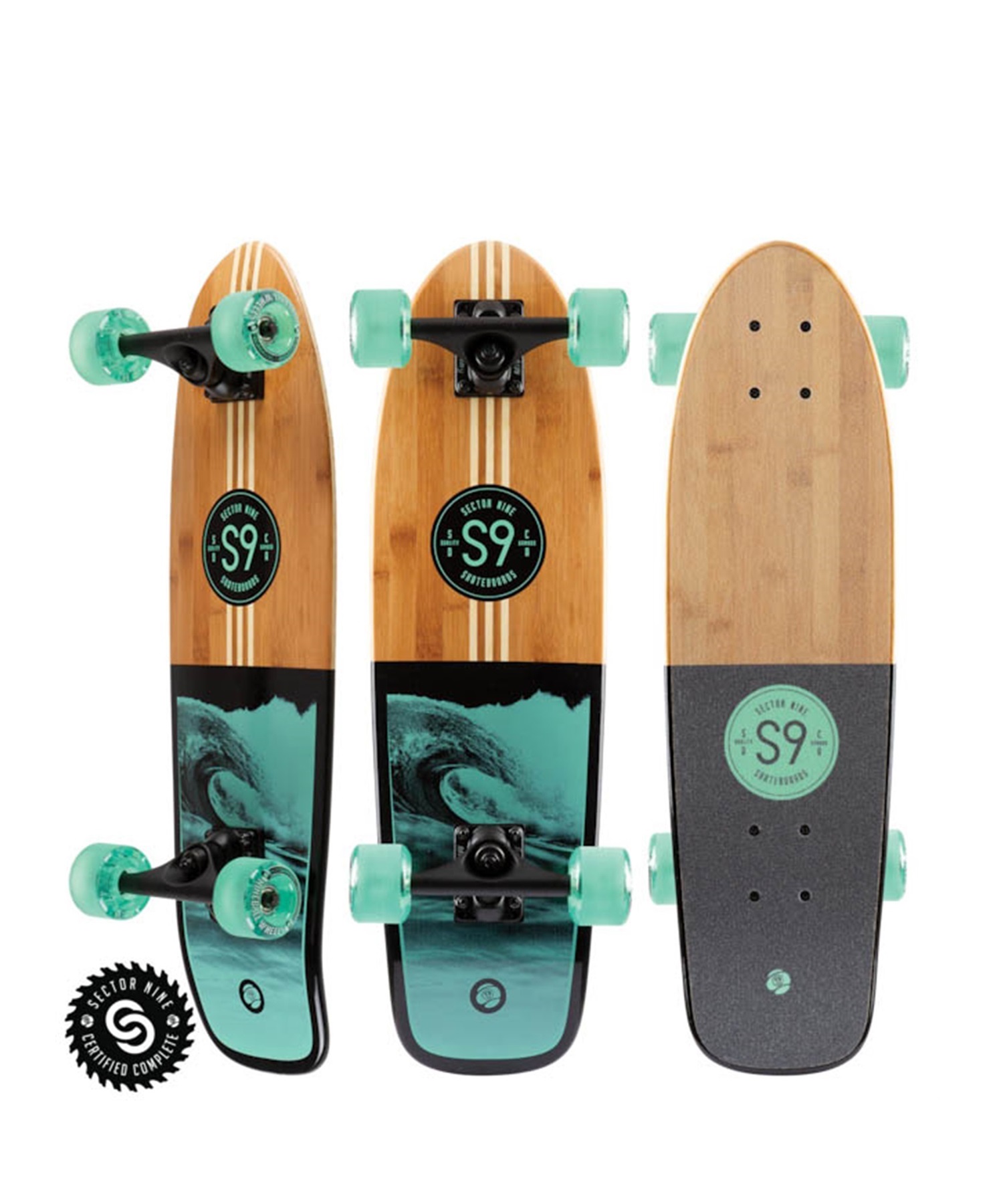 SECTOR9 セクターナイン ロング スケートボード コンプリート 26.5inch BAMBOO SERIES  LANDスケート(クルーザー/サーフスケート)｜ムラサキスポーツオンラインストア 通販