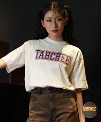 TAHCHEE ターチー 半袖 Tシャツ レディース カレッジロゴ フロントプリント バックプリント ルーズシルエット TC240900-05