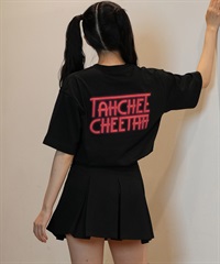 TAHCHEE ターチー 半袖 Tシャツ レディース 発泡ハート ロゴ バックプリント ルーズシルエット TC240900-04(BK-M)