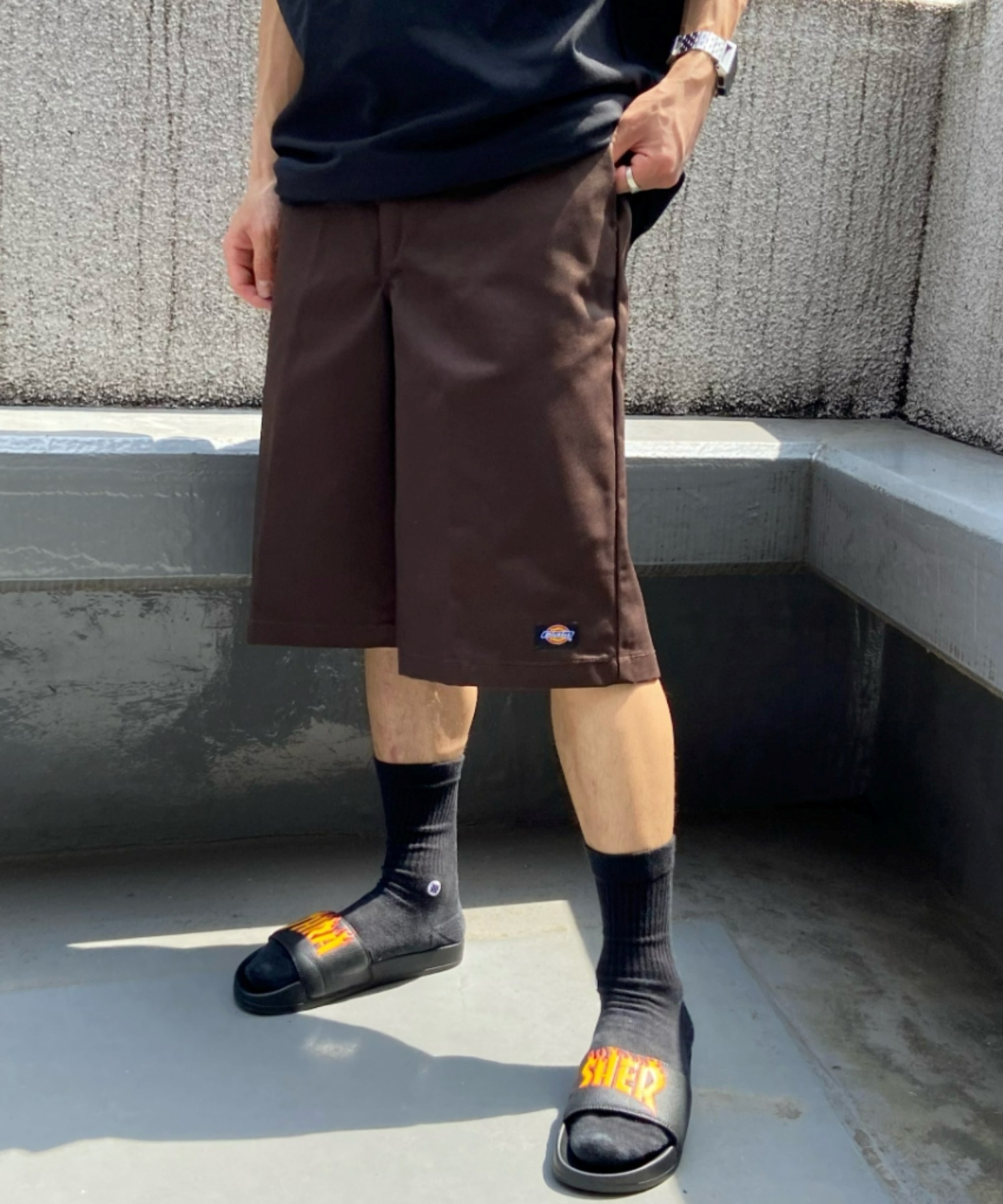 Dickies ディッキーズ ショートパンツ ハーフパンツ ショーツ オーバーサイズ 13" ワークショーツ ルーズフィット 42283 14562900(70BRN-28inch)