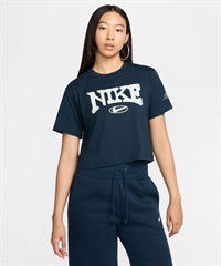 NIKE ナイキ 半袖 Tシャツ レディース スウッシュ ロゴ プリント クロップド丈 ショート丈 FZ2856-478