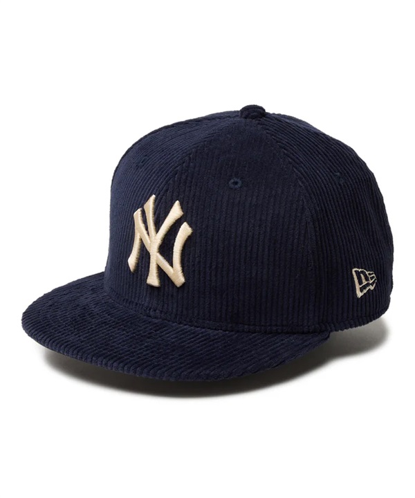 NEW ERA ニューエラ キャップ 帽子 キッズ Youth 9FIFTY MLB Corduroy ニューヨーク・ヤンキース ネイビー 14325160